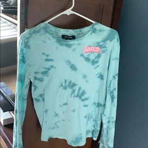 Zumiez Blue Tie Dye “Extra” Long Sleeve Tee